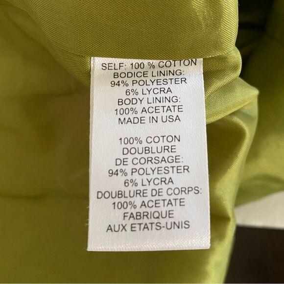 Nanette Lepore Embroidered Green Strapless Belted Midi Sheath Dress Sz S - Picture 10 of 16